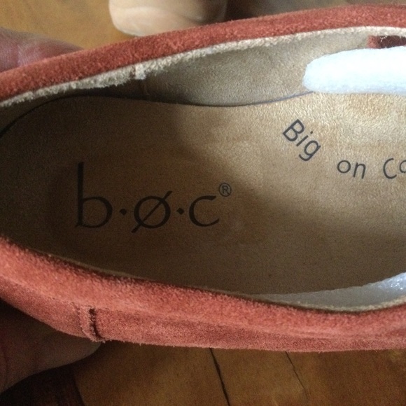 ✔️ B.O.C BOC Big On Comfort Hardwick Moc Toe Rust Suede Booties Shoes Size 7.5 - Picture 5 of 7